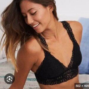 Aerie Black Lace Bralette Small